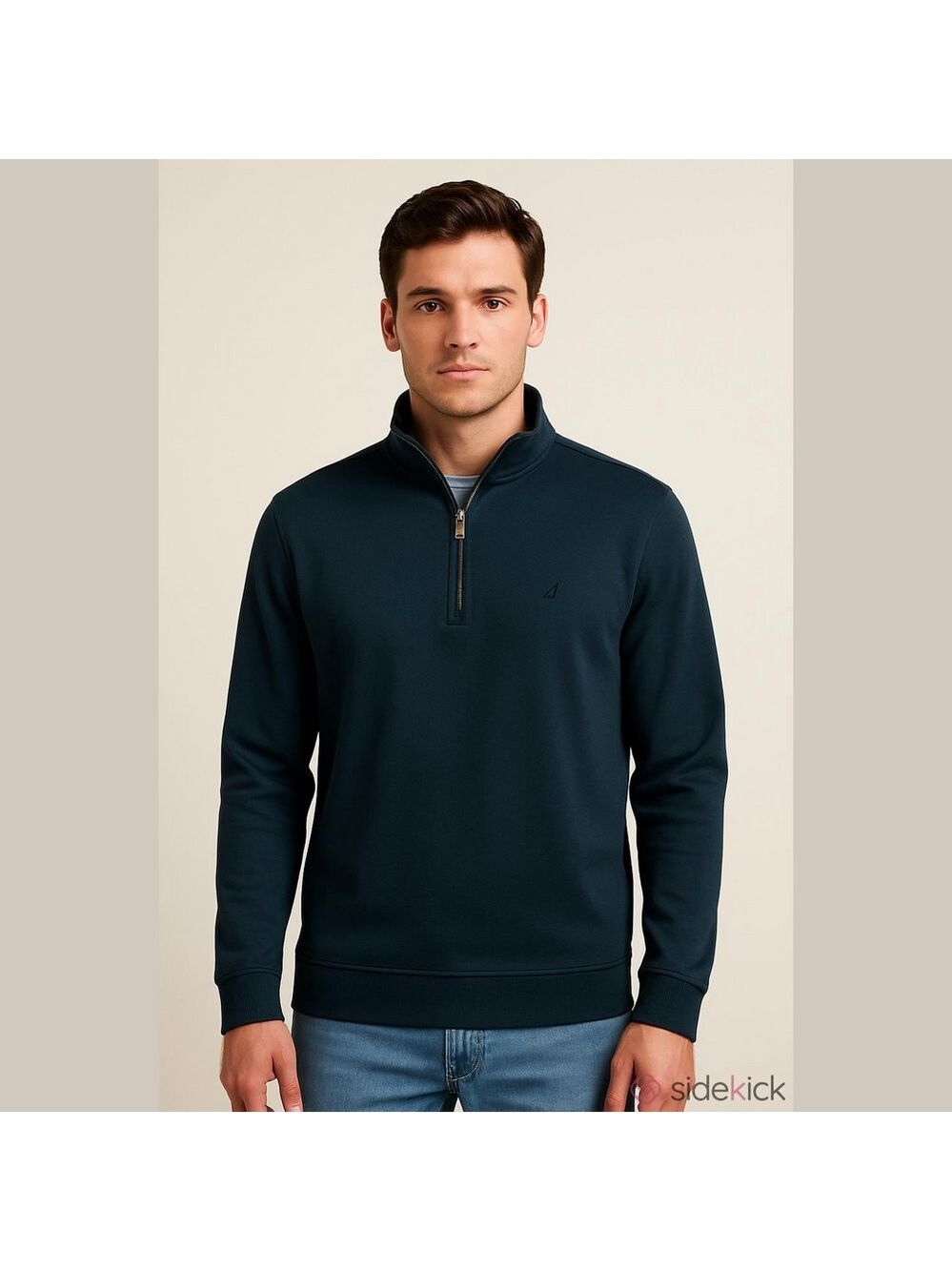 Men's Black Half-Zip Sweater